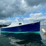 1967 Crosby Striper #86, in water bow view starboard view