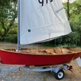 2008 Bristol Seacraft Penguin, on trailer, sail up port side view
