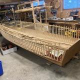 Little over half finished cedar strip boat. FREE.