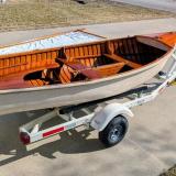 1961 Old Town 11 1/2' Sailing Dinghy, on trailer starboard side view