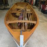 Penobscot 14, on trailer, from bow looking inside