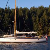51ft 1956 Vic Franck Built Custom Ben Seaborn Sloop - Sea Fever, in water port side view