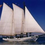 A.J. MEERWALD, restored oyster dredging schooner.  