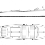 28' Bermuda Runabout profile and overhead