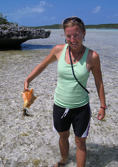 Joee with conch.